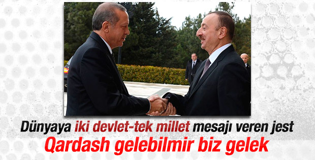 Aliyev'den Cumhurbaşkanı Erdoğan'a jest ziyaret