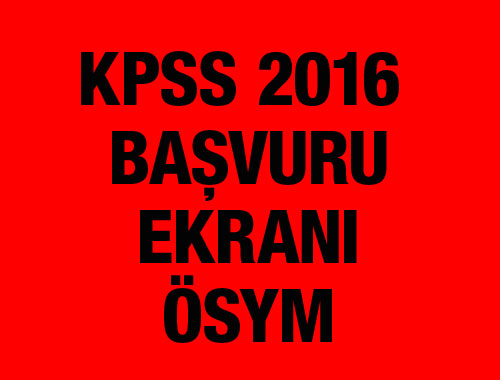 KPSS başvuru yapma ekranı 2016 ÖSYM ais