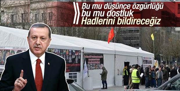 Erdoğan'dan AB'ye PKK çadırıyla ilgili tepki