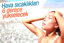 Hava sıcaklıkları 6 derece yükselecek