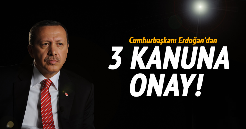 Cumhurbaşkanı 3 kanunu onayladı