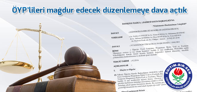 ÖYP düzenlemesine Eğitim-Bir-Sen dava açtı