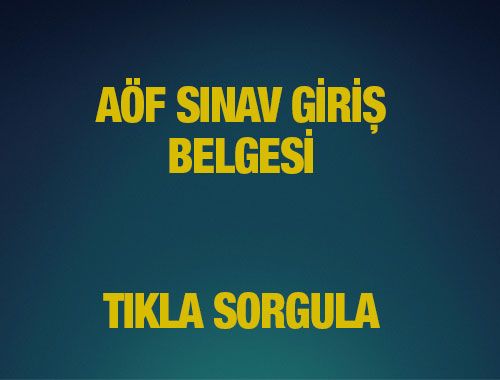 AÖF sınav giriş belgesi alma sınav giriş belgesi sorgulama işlemi