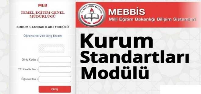 MEB Kurum Standartları Modülü Açıldı