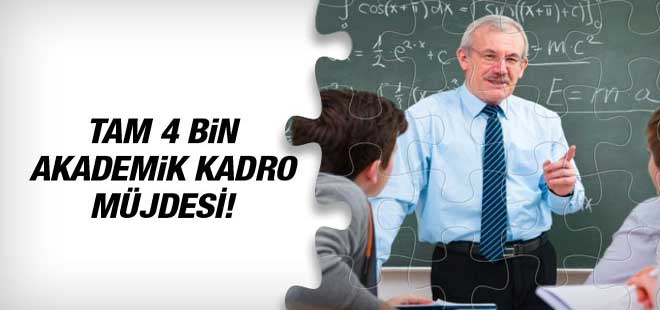 YÖK'ten 4 Bin Akademisyen Kadrosu Müjdesi