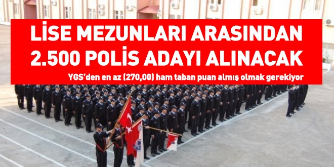 2500 genç polis adayı alınacak