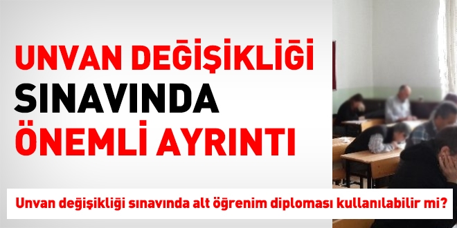 Alt öğrenime göre unvan değişikliği