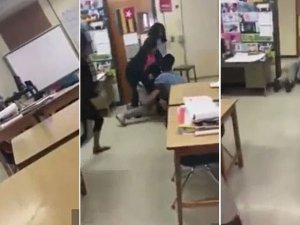 Öğrenci, öğretmene acımasızca saldırdı