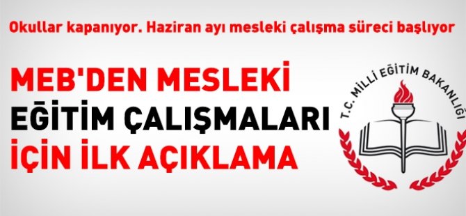 MEB 2016 Haziran Mesleki Çalışmalar Resmi Yazı