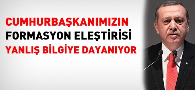 Erdoğan'ın formasyon eleştirisi yanlış bilgilere dayanıyor