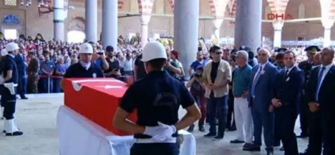 Edirne şehidini uğurluyor...