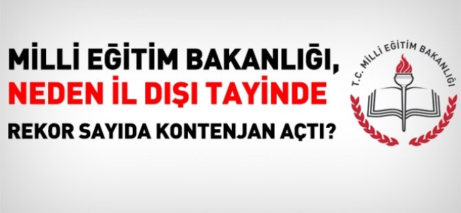 MEB İl Dışına Tüm Kontenjanları açtı mı?
