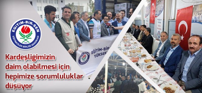 Eğitim-Bir-Sen, Terör Mağduru Ailelerle İftarda Buluştu