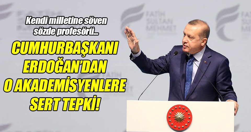 Erdoğan'dan akademisyenlere tepki