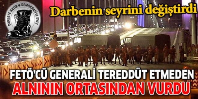 Kahraman astsubay generali alnının ortasından vurdu!