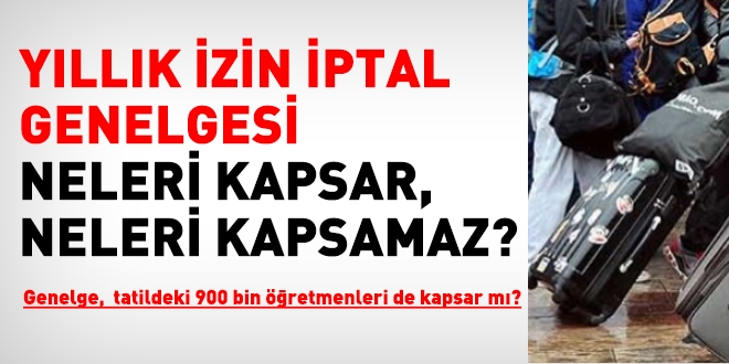 Öğretmenlerin de Yıllık İzinleri İptal Mi?