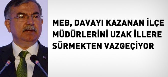 MEB, davayı kazanan müdürleri sürmekten vazgeçti gibi