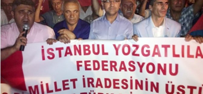 Yozgatlılar Federasyonundan darbeye hayır miting