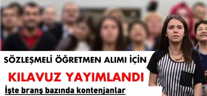 Sözleşmeli öğretmenlik başvuru kılavuzu yayımlandı