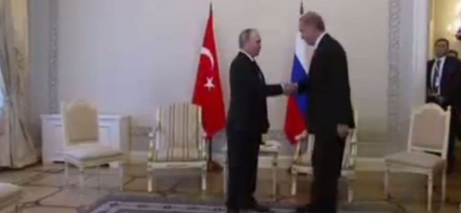 Erdoğan - Putin görüşmesinden ilk kare