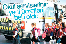Okul servis ücretleri belli oldu