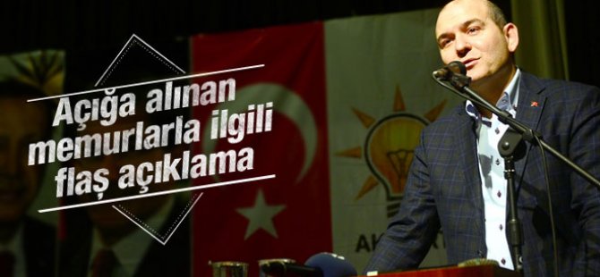 Açığa alınan memurlar Soylu'dan açıklama