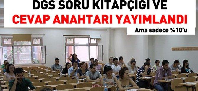 ÖSYM, DSG soru kitapçığı ve cevap anahtarını yayımladı