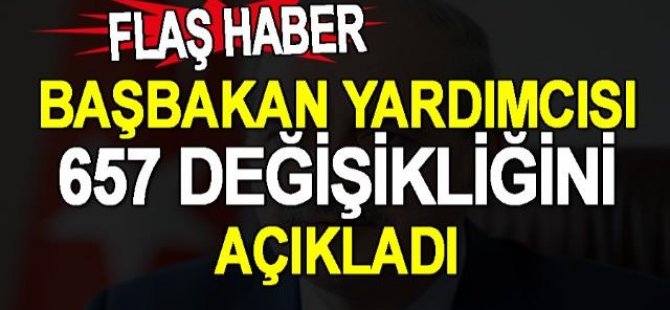 Numan Kurtulmuş'tan 657 açıklaması!