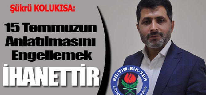 Şükrü Kolukısa'dan Sert Tepki: İhanettir!