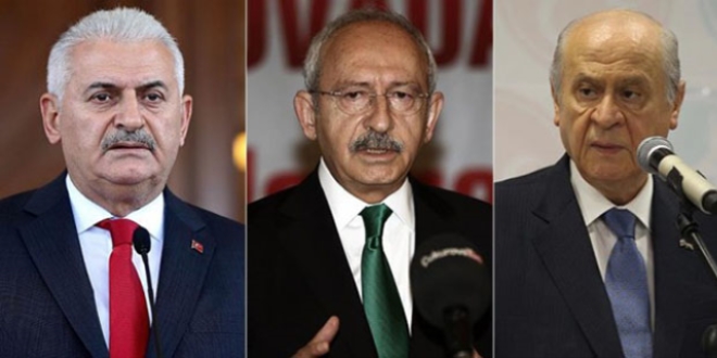 Anayasa için söz 3 liderde