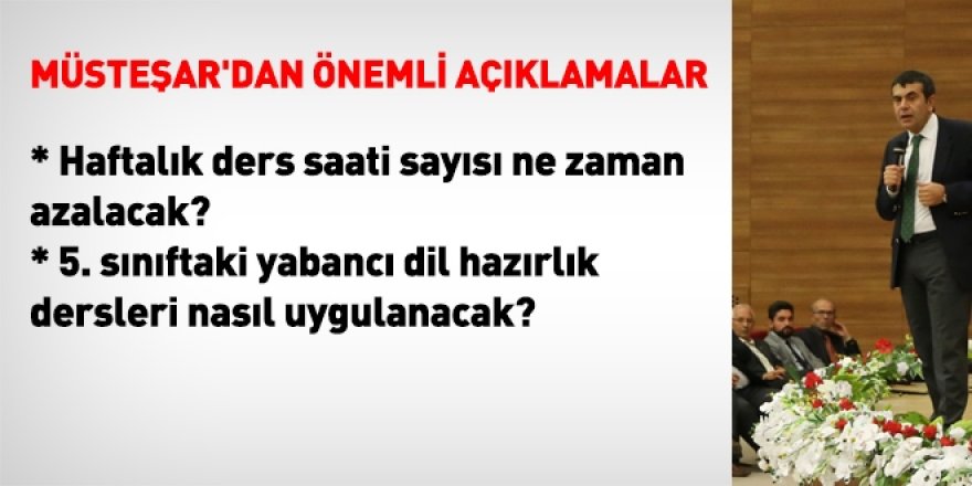 Milli Eğitim Müsteşarı Yusuf Tekin'den önemli açıklamalar