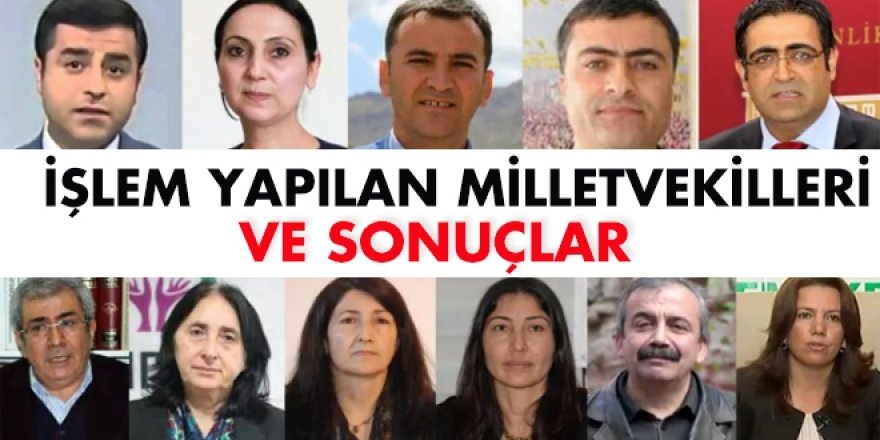 Haklarında işlem yapılan HDP milletvekilleri