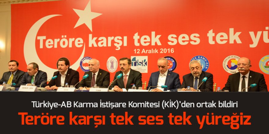 Teröre karşı tek ses tek yüreğiz
