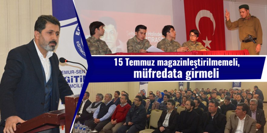 Şükrü Kolukısa: 15 Temmuz Müfredata Girmeli