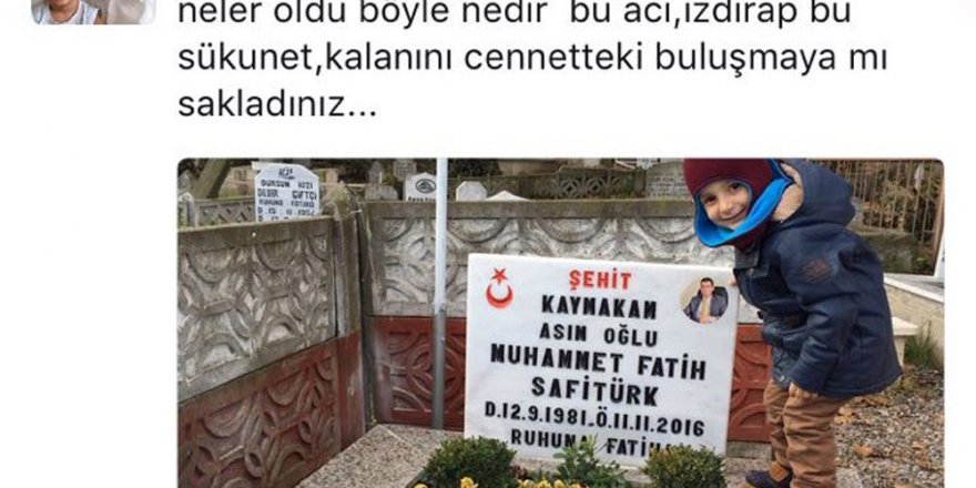 Şehit Kaymakam Safitürk’ün eşinin paylaşımı yürek burktu