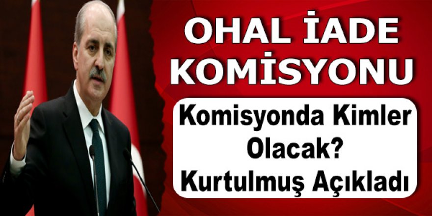 OHAL İade Komisyonu'nda kimler olacak?