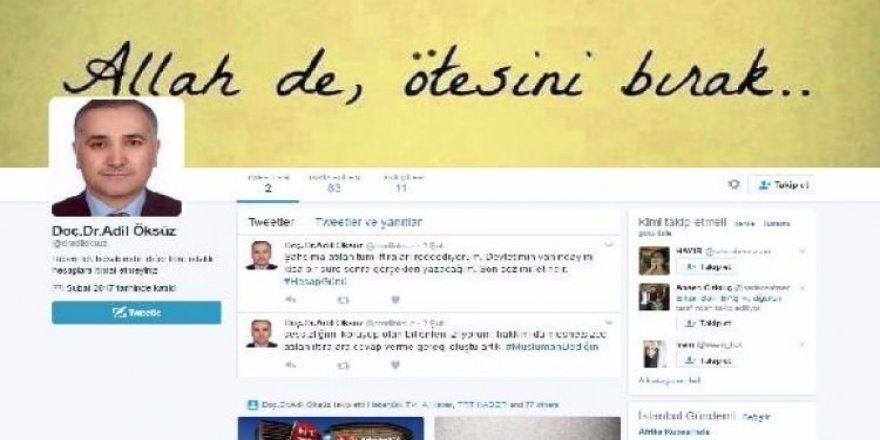 Firari FETÖ'cü Öksüz adına twitter hesabı açıldı