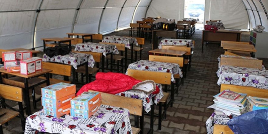 Samsat'ta 40 Çadırda Eğitim Devam Edecek