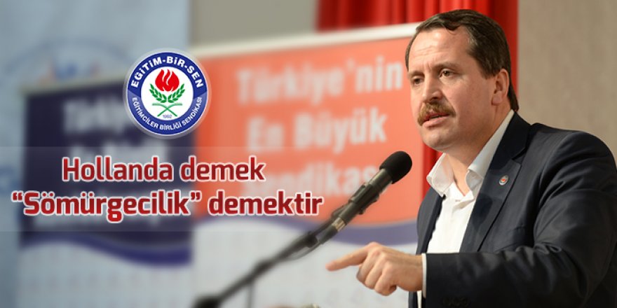 Ali Yalçın'dan Hollanda'ya Sert Tepki