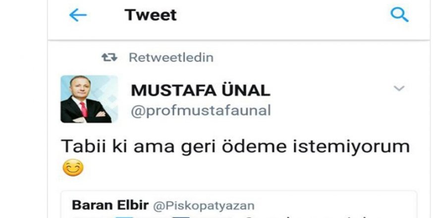 Telefon faturasını rektöre ödetti