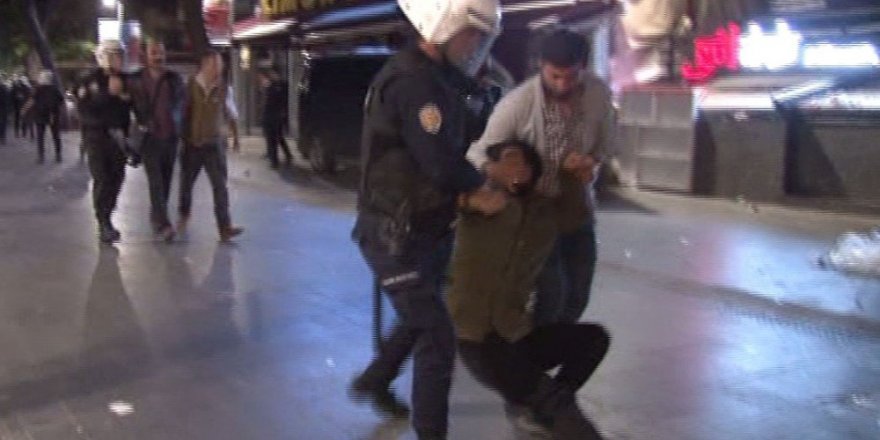 KHK protestosuna polis müdahale etti: 12 gözaltı