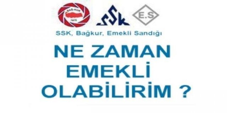 18 soruda ne zaman emekli olurum?