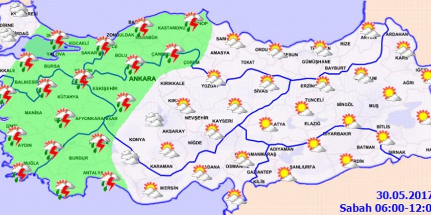 Bugün hava nasıl olacak ?30 Mayıs 2017