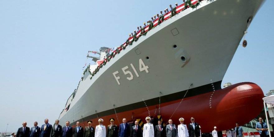 Cumhurbaşkanı Erdoğan’ın katıldığı törenle denize indirildi