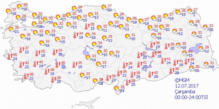 Bugün hava nasıl olacak? Hava durumu 12 Temmuz 2017