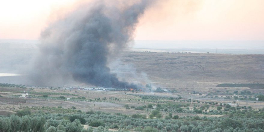 Askeri alanda büyük yangın
