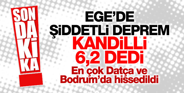 Muğla'da 6,3 şiddetinde deprem
