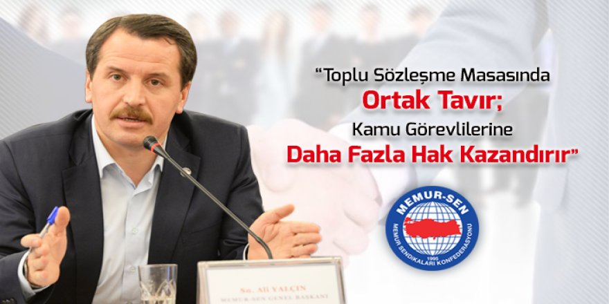 Ali Yalçın'dan Sendikalara Ortak Tavır Çağrısı