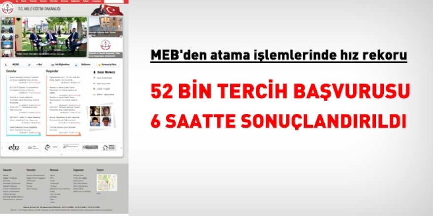 MEB'den atama hızı rekoru