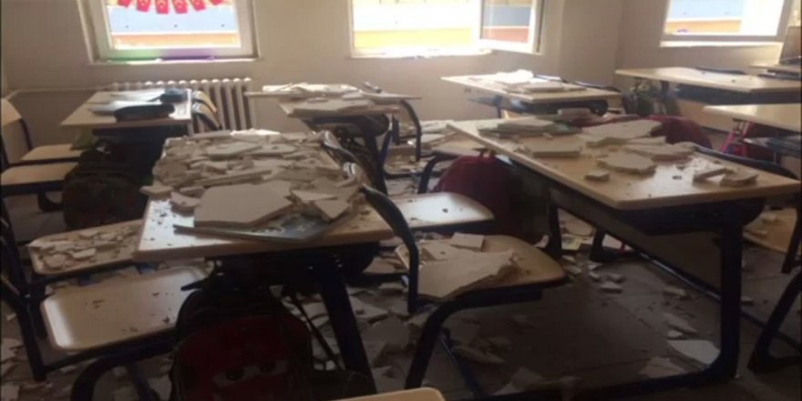 Tavandaki alçılar öğrencilerin üzerine düştü: 3 yaralı